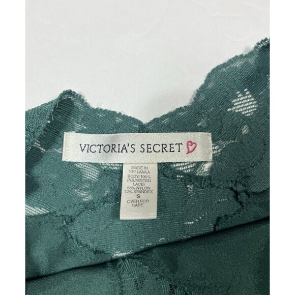 Victoria Secret Satin Dress Women Small Green Maxi Slip Dress Y2K Lace Trim - Picture 7 of 8